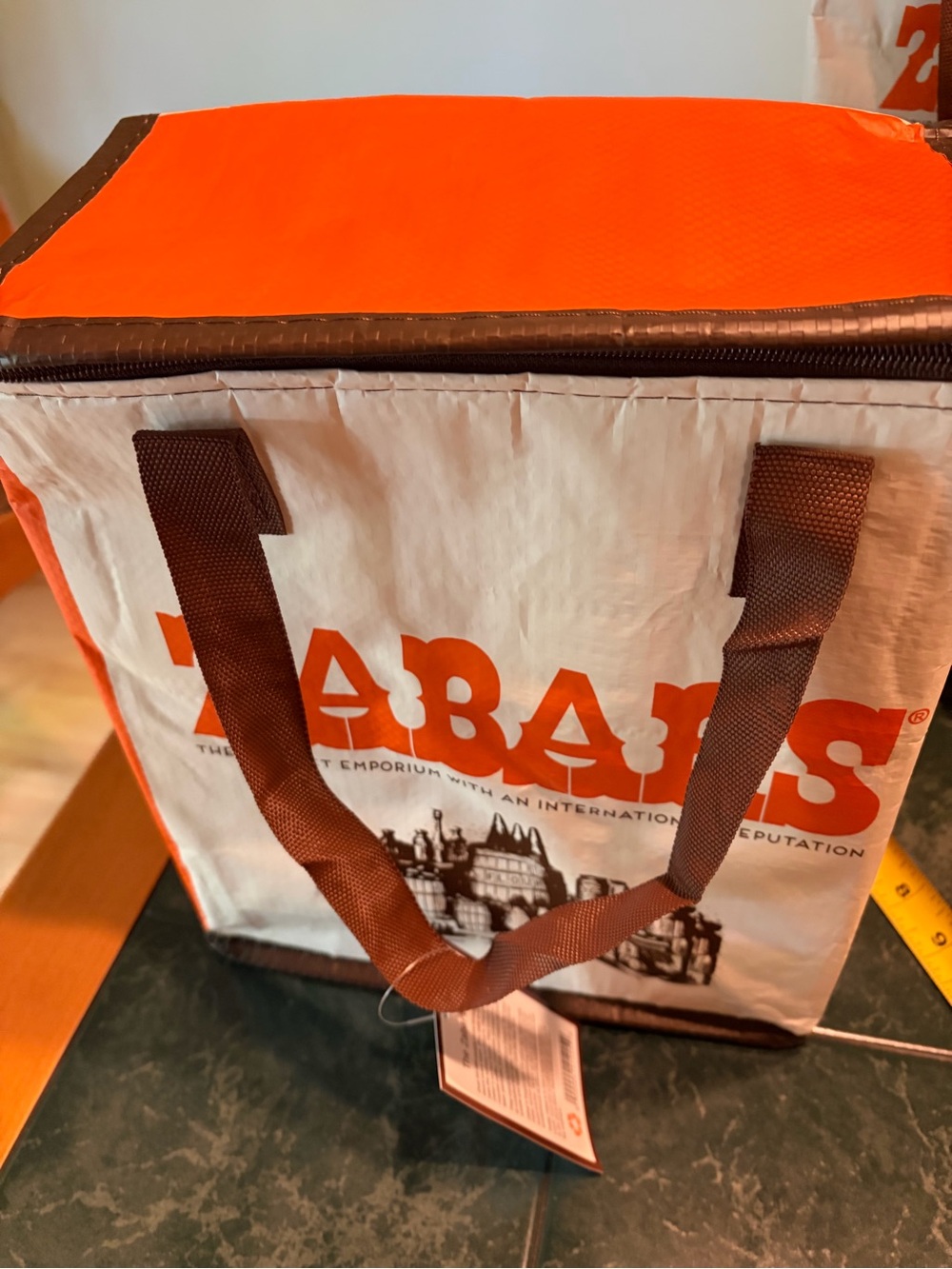 Zabar's Insulated Tote and Cooler Set in Orange and White - Picture 8 of 16